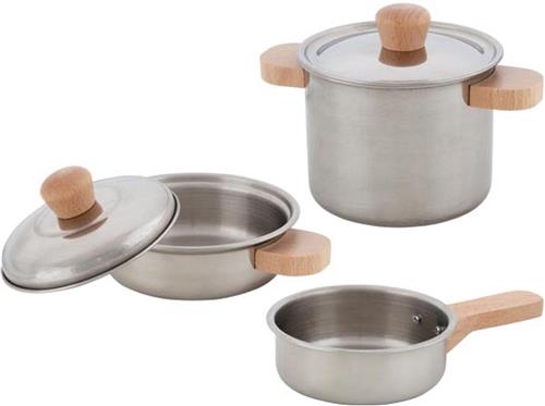 Goki Cooking set, 2 pots and 1 pan ø high pot 9 cm