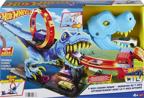 Hot Wheels City T-Rex aanval - Speelgoed auto racebaan