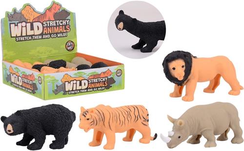 John Toy Stretchy wild animal (1 stuk) assorti