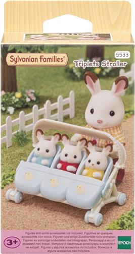 Sylvanian Families 5533 wandelwagen drieling