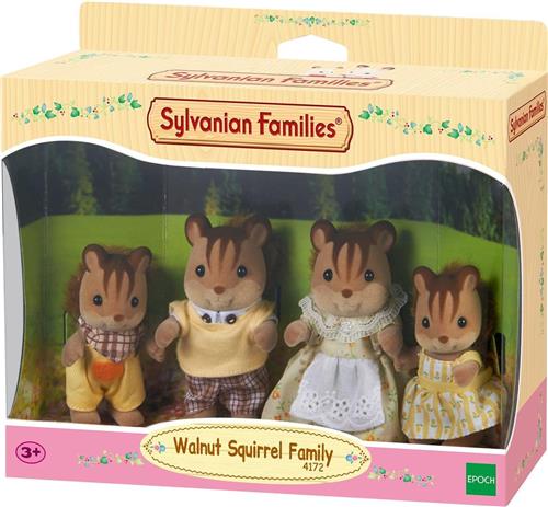 Sylvanian Families 4172 familie walnoot eekhoorn -fluweelzachte speelfiguren