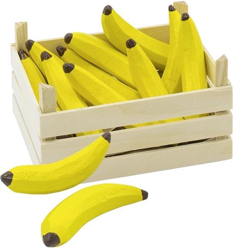 Goki Houten Bananen in Kist, 10dlg.