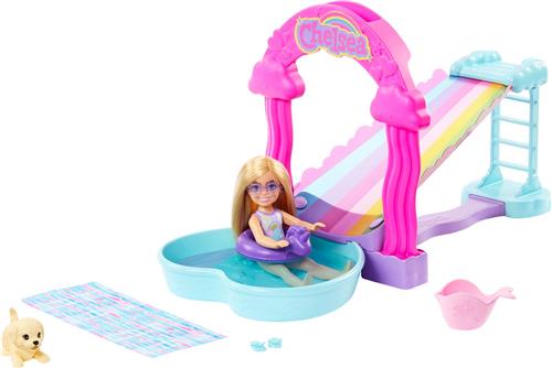 Barbie Chelsea regenboogwaterglijbaan - Barbiepop