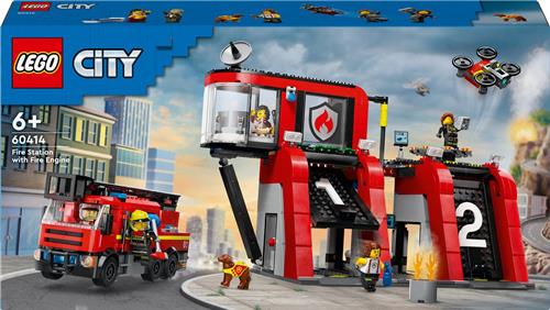 LEGO City Brandweerkazerne en brandweerauto - 60414