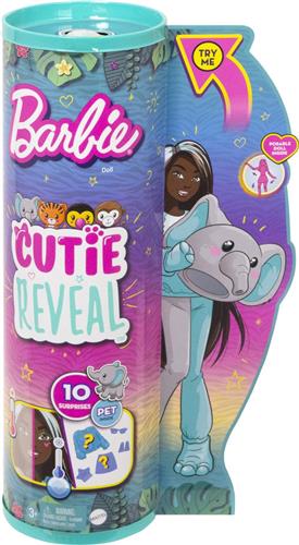 Barbie Cutie Reveal Jungle - Barbiepop - Olifant met verrassingsaccessoires