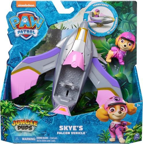 PAW Patrol Jungle Pups - Skye's Valk-voertuig - speelgoedvliegtuig met speelfiguur