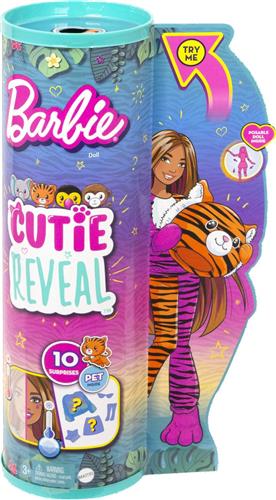 Barbie Cutie Reveal Jungle - Barbiepop - Tijger met verrassingsaccessoires