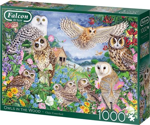 Falcon puzzel Owls in the Wood - Legpuzzel - 1000 stukjes