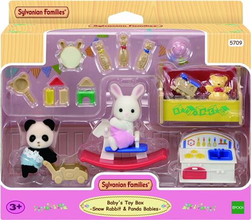 Sylvanian Families 5709 Baby'sspeelkamerBabyPanda&sneeuwwitkonijn- poppenhuisinrichting