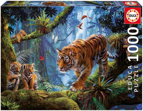 Educa - Puzzle 1000 - Tigers in the Tree ( 017662)