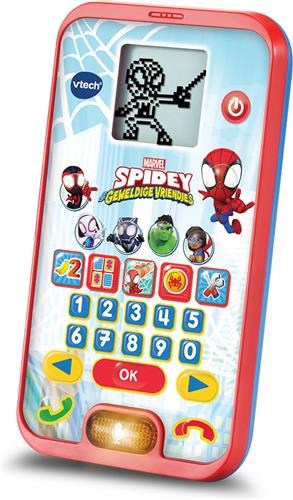 VTech Spidey Smartphone - Educatief Speelgoed - Gadgets voor Kinderen - Maak Kennis met Cijfers, Tellen en Vergelijken - 3 tot 7 Jaar