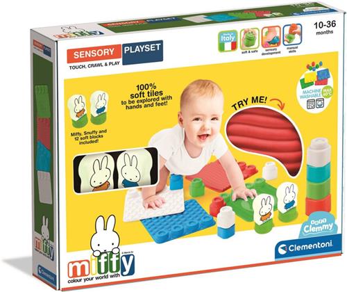 Clementoni Soft Clemmy - Nijntje Sensory Mat - Baby Speelmat - Interactief Speelgoed - Vanaf 10 maanden