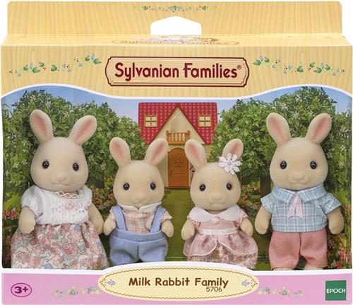 Sylvanian Families 5706 Familie Creme Konijn- 4 fluweelzachte speelfiguren