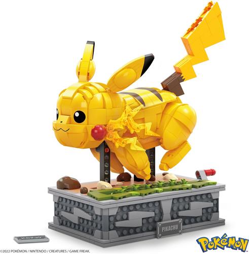 MEGA Pokémon Bewegende Pikachu - 1095 blokken - Bouwstenen