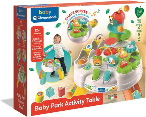 Baby Clementoni - Interactieve Activiteitentafel - Activity Center - Speeltafel - met Blokken, Ballen en Glijbaan - 10-36 maanden