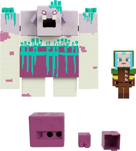 Minecraft - Slijmspugende actie - 8 cm - Speelgoedfiguur