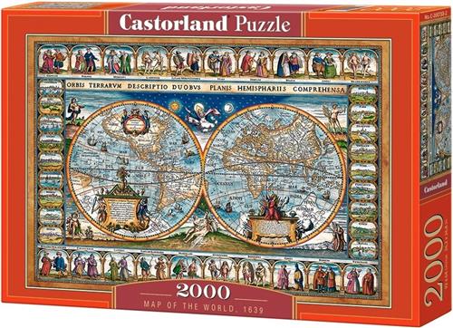 Map of the world 1639 Legpuzzel - 2000 stukjes