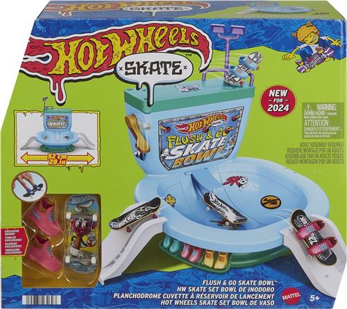 HOT WHEELS SKATE DOORSPOELEN EN GAAN SKATESET TOILETPOT