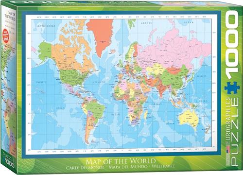 Eurographics puzzel Map of the World - 1000 stukjes