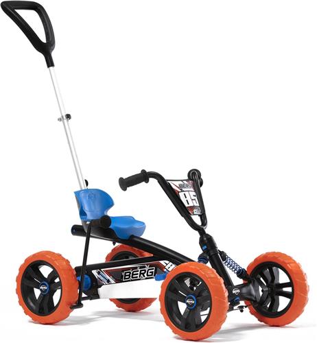 BERG Buzzy 2-in-1 Nitro Skelter - 2 tot 5 jaar - Verstelbaar Zadel - Blauw/Oranje - incl. duwstang