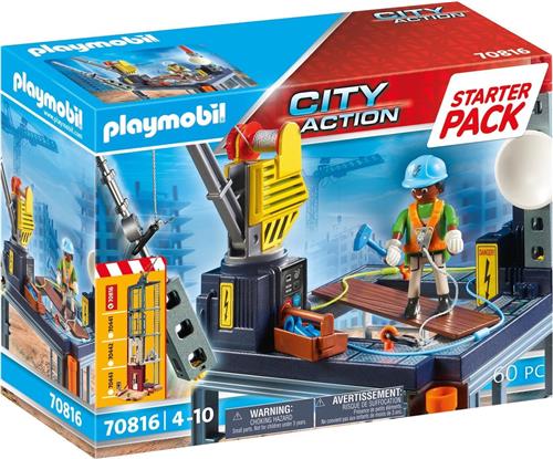 PLAYMOBIL Starterpack City Action Bouwplaats met lier - 70816