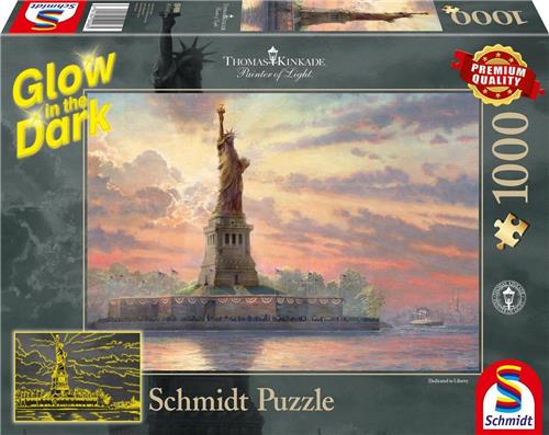 Statue of Liberty in the twilight,1000 stukjes Puzzel