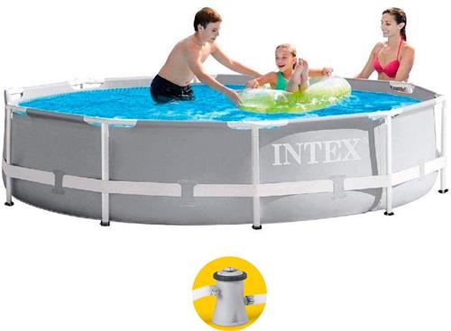 Intex Prism Frame Premium Pool Set - Opzetzwembad - Ø 305 x 76 cm met filterpomp