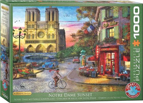 Eurographics puzzel Notre Dame Sunset - Dominic Davison - 1000 stukjes