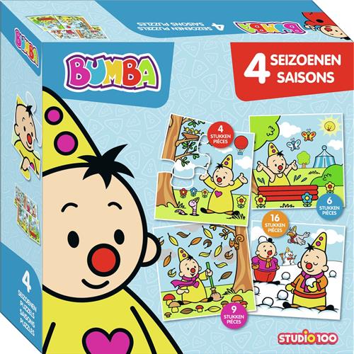 Bumba 4 in 1 puzzel - de seizoenen - 4/6/9/16 stuks