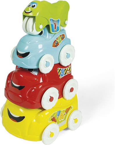 Baby Clementoni - Fun Vehicles - Speelgoed Auto - Verschillende Voertuigen - 3 Autos en 1 Motor - 1-3 jaar