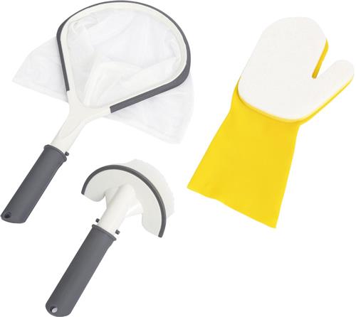 Bestway - Schoonmaakset Lay-Z-Spa - 3 Stuks - Schepnet - Schoonmaakborstel - Schrobwant