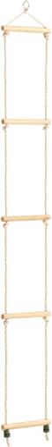 vidaXL - Touwladder - 30x168 - cm - massief - hout - en - PE