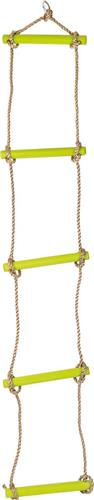 Small Foot - Touwladder met 5 Treden Groen, 200cm