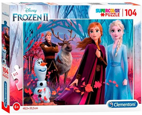 Clementoni - Puzzel 104 Stukjes Brilliant Frozen 2, Kinderpuzzels, 6-8 jaar, 20161