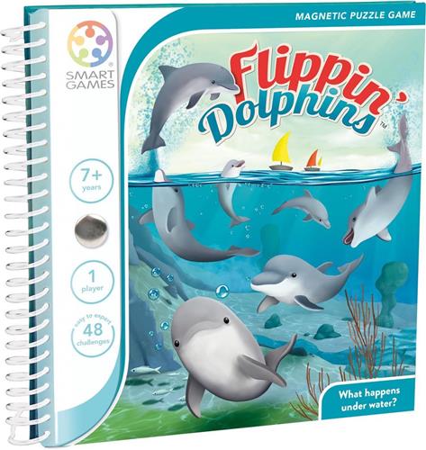 SmartGames - Flippin' Dolphins - magnetische breinbreker - 48 onderwateravonturen - Dolfijnen