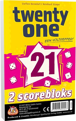 White Goblin Games Uitbreidingsset Twenty One (21) Scorebloks