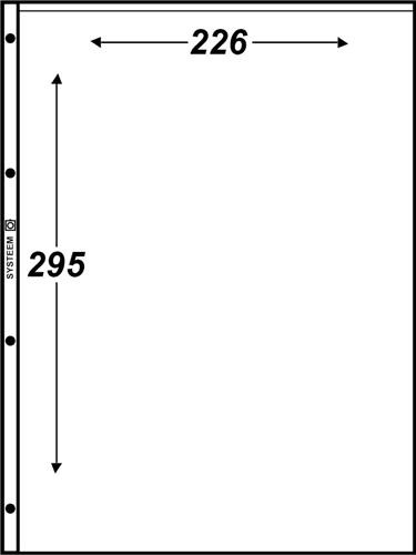 Hartberger Systeemblad S-1 met 1 vak (226 x 295 mm) 5 stuks insteekhoezen - insteekbladen voor de verzamelaar! - voor aandelen A4 posters folder flyers boekjes