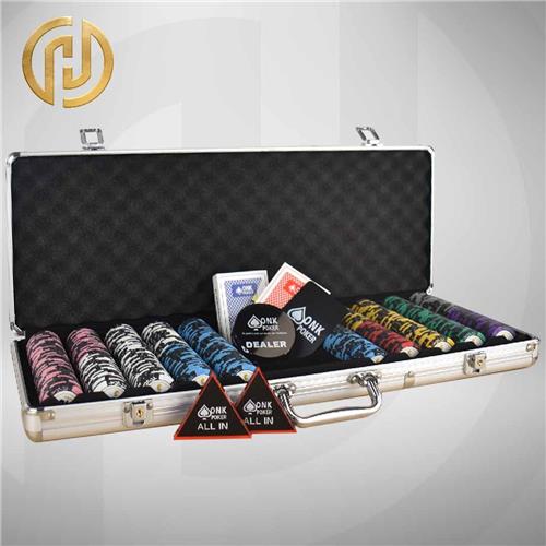 Hades Cashgame Classic Pokerset 500 Poker Chips Compleet - pokerkoffer - pokersets - pokerfiches - pokerchips - poker kaarten - pokerkaarten - dealerbutton - all in button - cut card