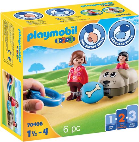 PLAYMOBIL 1.2.3 Hondentrein - 70406