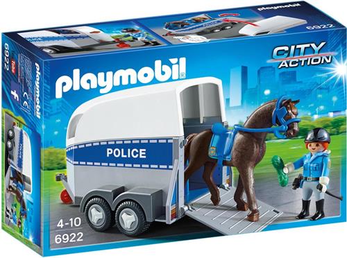 PLAYMOBIL Bereden politie met trailer - 6922