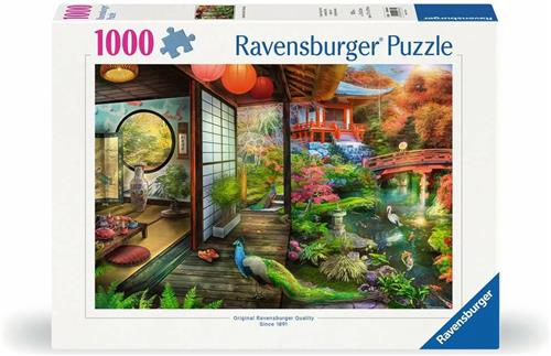 Theehuis in Japanse tuin puzzel 1000pcs