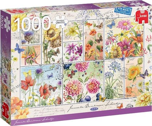 Jumbo Premium Collection Puzzel Janneke Brinkman Flower Stamps Summer - Legpuzzel - 1000 stukjes