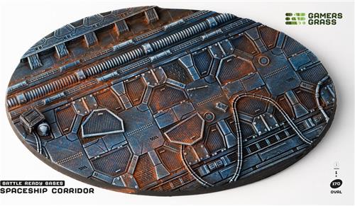 Spaceship Corridor Bases Pre-Painted (1x 170mm Oval)