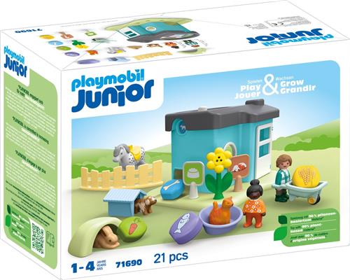 PLAYMOBIL Junior Dierenpension met voerautomaat - 71690