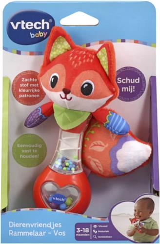 VTech Dierenvriendjes Rammelaar Vos - Baby Speelgoed - Educatief Baby Speelgoed - Bijting - Van 3 tot 12 Maanden