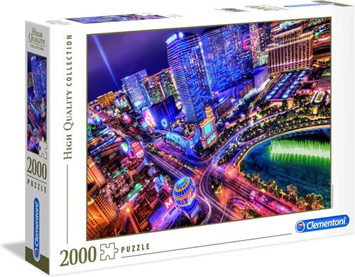 Clementoni High Quality Collection - Puzzel 2000 Stukjes - Las Vegas - Puzzel Voor Volwassenen