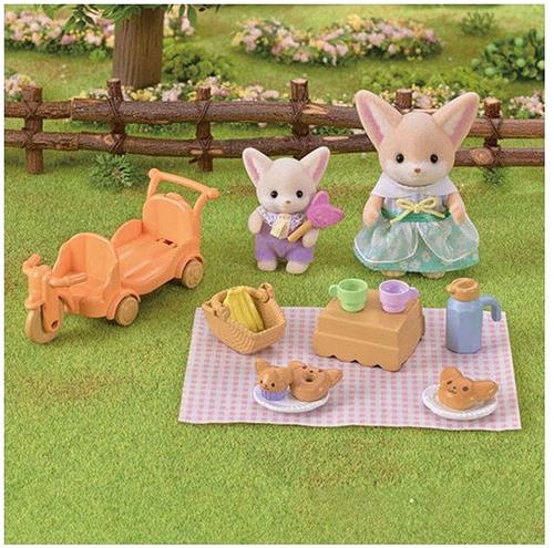 Sylvanian Families 5698 Picknick set woestijn vos zus & baby- speelset- 2 speelfiguren