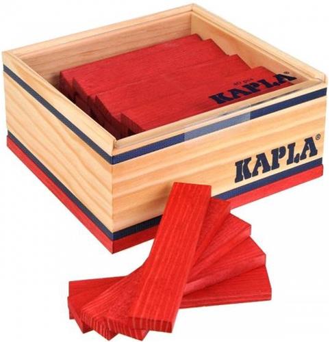 KAPLA - KAPLA Kleur - Constructiespeelgoed - Rood - 40 Plankjes