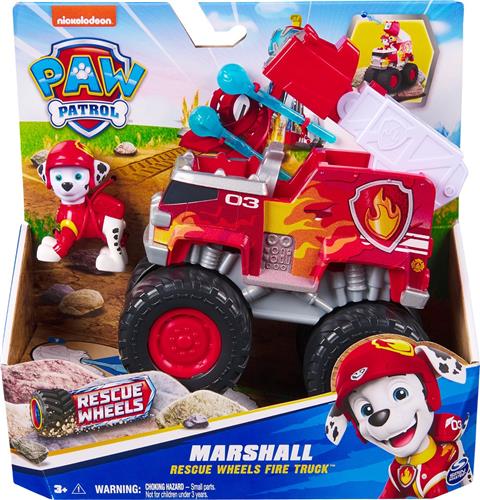 PAW Patrol Reddingswagens - Brandweerauto met Marshall speelfiguur - Speelgoedauto