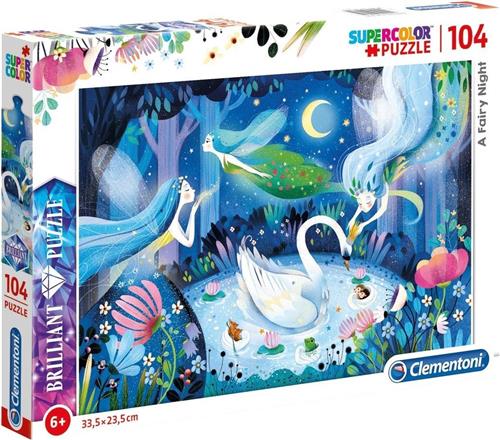 Clementoni Supercolor Puzzel - A Fairy Night - 104 Stukjes